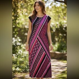 Bob Mackie patterned dress S